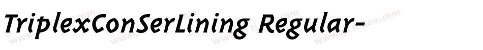TriplexConSerLining Regular字体转换
